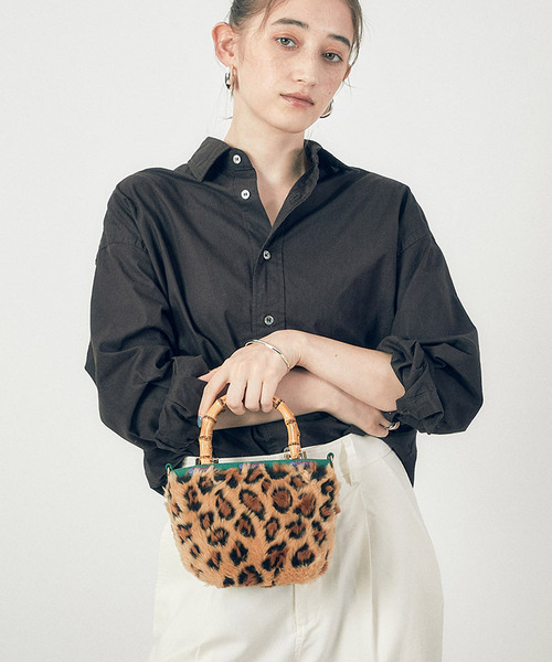 【LeSportsac】ウォームキャメル レオパードパースモールバッグ LeSportsac トートバッグ XS BAMBOO TOTE ウォームキャメル