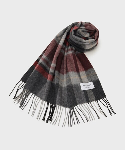 TAKEO KIKUCHI タケオキクチ マフラー チェック カシミア tk.TAKEO KIKUCHI（ティーケータケオキクチ） マフラー カシミヤ