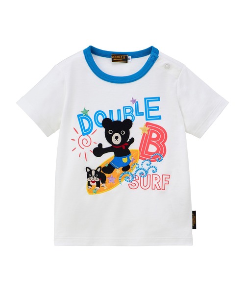 ミキハウス　ダブルビー接触冷感Tシャツ　130 ミキハウス ダブルビー 接触冷感サーフTシャツ 130 wb tシャツ 接触冷