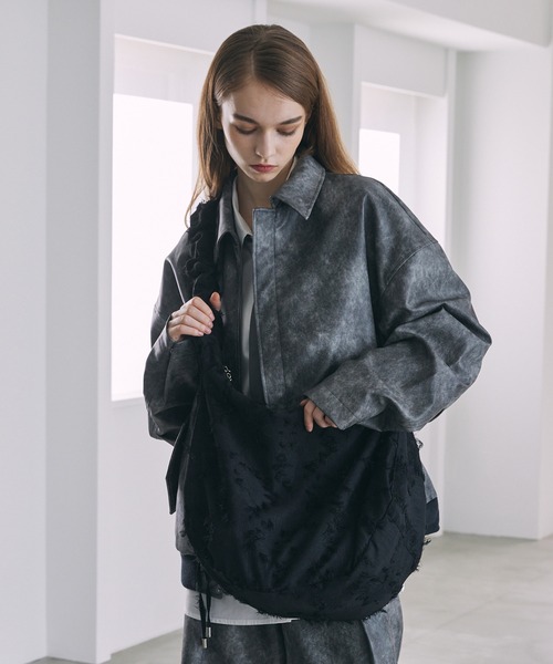 Spielio ショルダーバッグ 「Spielio」fringe gathered shoulder bag