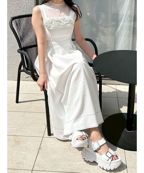 MERCURYDUO（マーキュリーデュオ） ワンピース デニムフラワーモチーフ