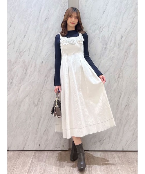 MERCURYDUO（マーキュリーデュオ） ワンピース デニムフラワーモチーフ