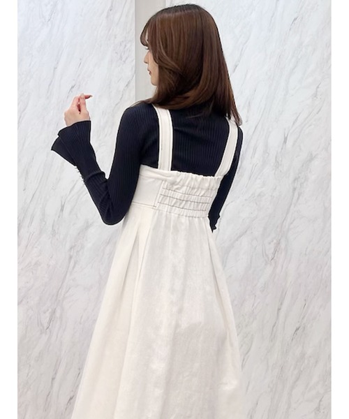 【美品】MERCURYDUO ワンピース MERCURYDUO（マーキュリーデュオ） ワンピース デニムフラワーモチーフ