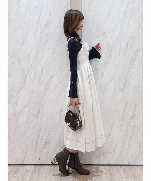 MERCURYDUO（マーキュリーデュオ） ワンピース デニムフラワーモチーフ