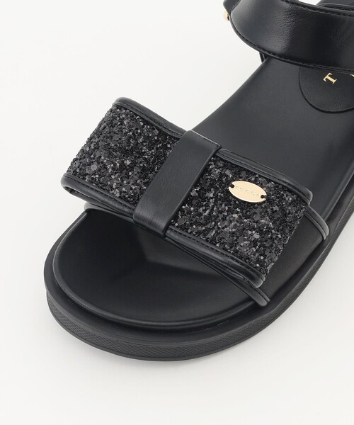 TOCCA サンダル TOCCA サンダル GLITTER RIBBON FLAT SANDALS レディース