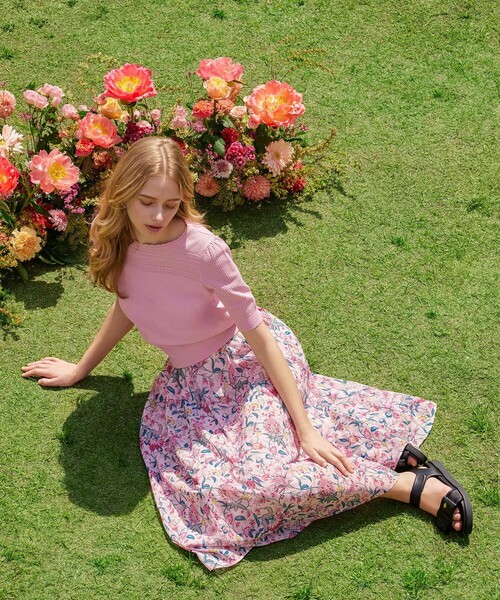 TOCCA サンダル GLITTER RIBBON FLAT SANDALS レディース