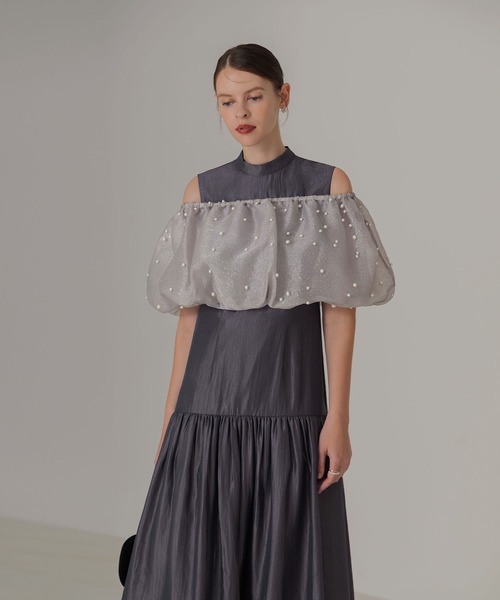 Leja（レジャ） ドレス 「LEJA」パールラメボレロオフショルダーA