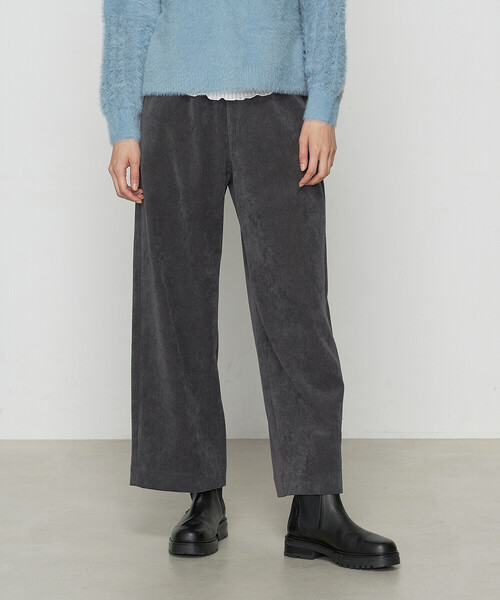 ギャバジン K．T（Gabardine K．T）/細コーデュロイ ワイドパンツ Gabardine K.T（ギャバジンK.T） パンツ 細コーデュロイ ワイドパンツ