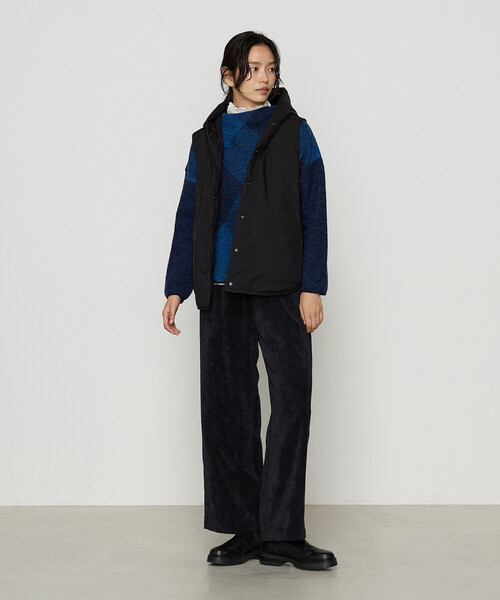 Gabardine K.T（ギャバジンK.T） パンツ 細コーデュロイ ワイドパンツ