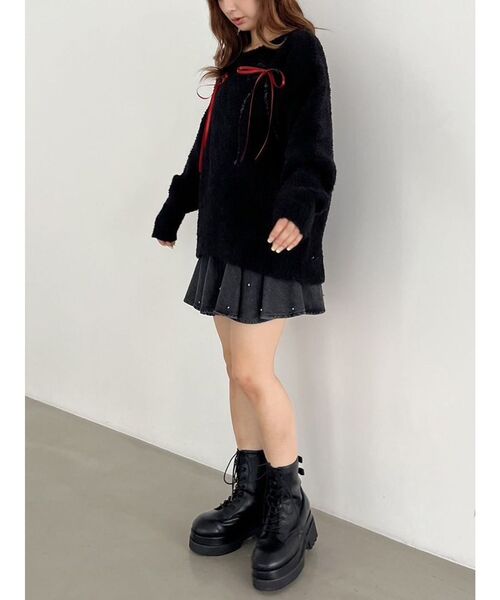CALNAMUR ニット セーター WRAPPING RIBBON JQD KNIT/ラッピング