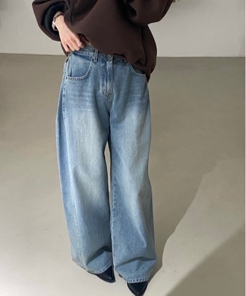 2色オールシーズン ワイドレッグデニムパンツストレートジーンズ 楽天市場】 デニムパンツ ワイドパンツ レディース ゆったり