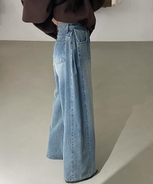 FREE PEOPLE デニム パンツ ボトム ワイド ジーンズ FREE STYLISTS ジーンズ デニム デニムパンツ フリンジデニム