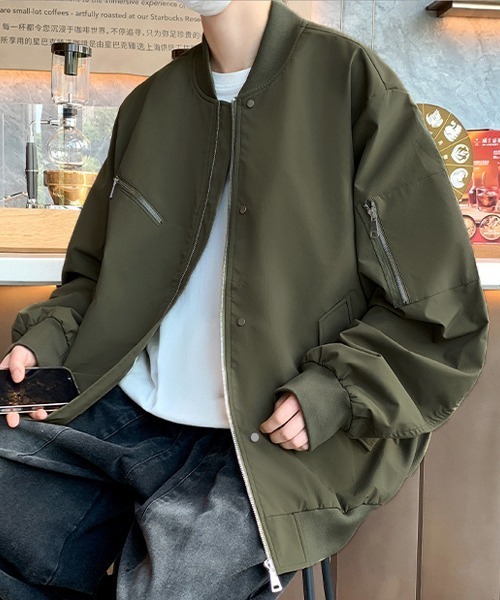 ma1 ma-1 オーバーサイズMA-1フライトボンバージャケット メンズ