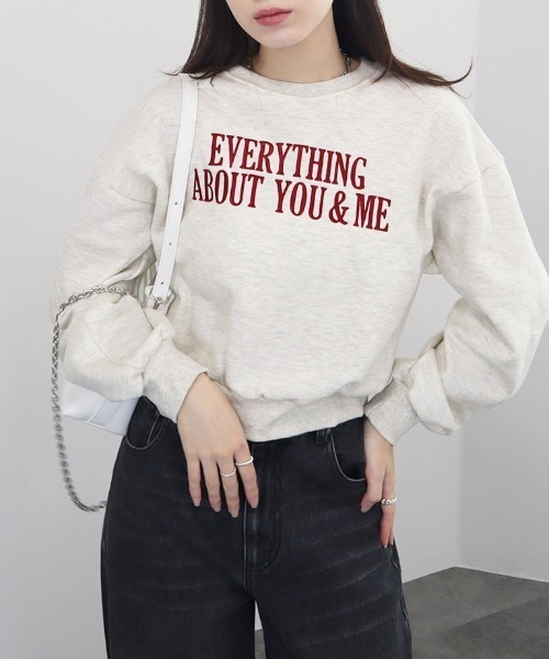 トレーナー スウェット フロントロゴスウェット／front logo sweat 長袖 クルーネック パーカー プルオーバー カレッジロゴ風 英字 刺