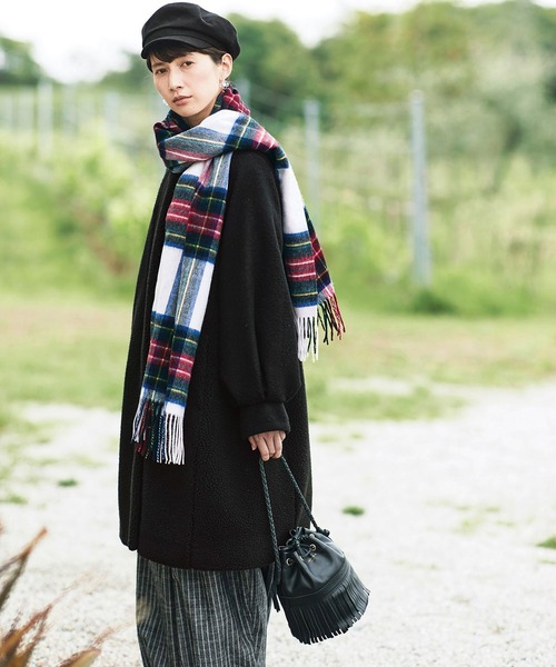 「Sunny clouds」 ノーカラーコート NM ブラック レディース_画像9