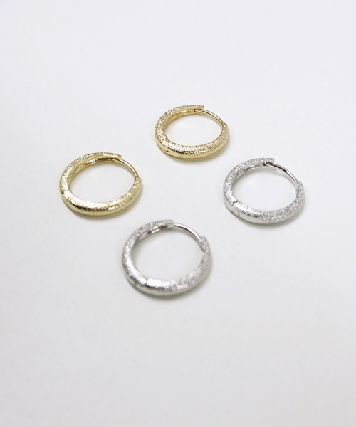 フープリングピアス シルバー925 極小フープピアス 小ぶり 甲丸ピアス リングピアス