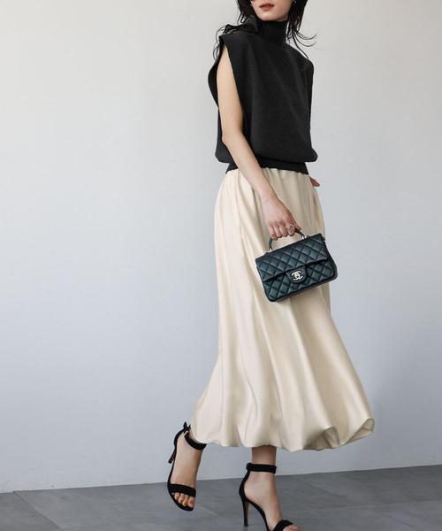 ELFRANK スカート サテンロングバルーンスカート : ZOZOTOWN Yahoo!店