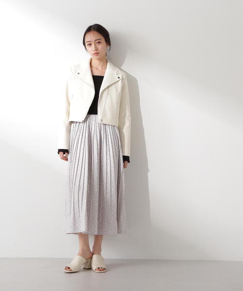 「JILL by JILL STUART」 ライダースジャケット SMALL ホワイト系その他 レディース_画像4