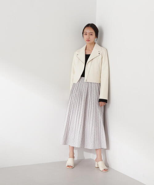 「JILL by JILL STUART」 ライダースジャケット SMALL ホワイト系その他 レディース_画像6