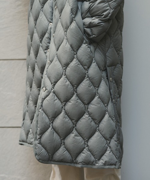 TAION（タイオン） ダウンコート M カーキ レディース : ZOZOTOWN