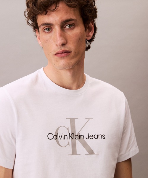 Calvin Klein tシャツ 「ユニセックス」モノロゴ Tシャツ メンズ Calvin Klein tシャツ 「ユニセックス」モノロゴ Tシャツ メンズ