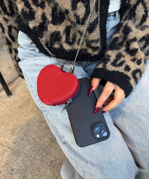 ショルダーバッグ ポーチ スマホショルダー ノベルティ FOREVER21 ショルダーバッグ バッグ 「2025SS」ハートポーチ付き