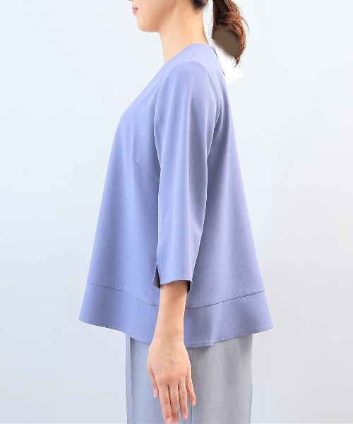 ブラウス シャツ 「L〜5L 大きいサイズ」「セットアップ」ドライツイル切替ブラウス レディース fleur by mint breeze ブラウス シャツ 「L〜5L 大きいサイズ