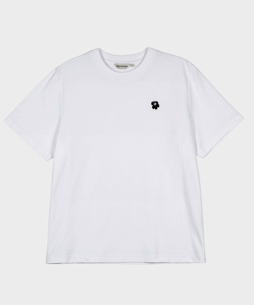マリメッコ　Tシャツ　ウニッコ　L　ホワイト Erna Unikko Placement Tシャツ | Maija Isola | Marimekko