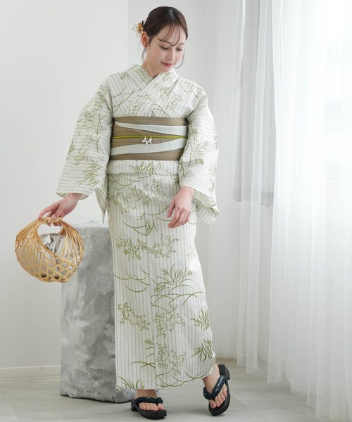 utatane 浴衣 手染め注染浴衣3点セット utatane×注染工房 綿麻