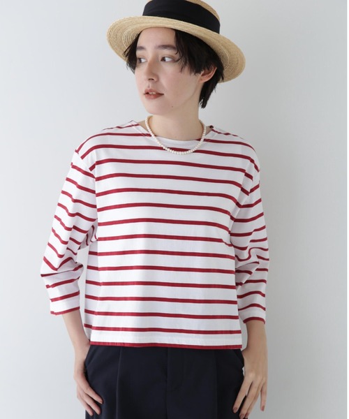tシャツ ハイゲージボーダープルオーバー レディース