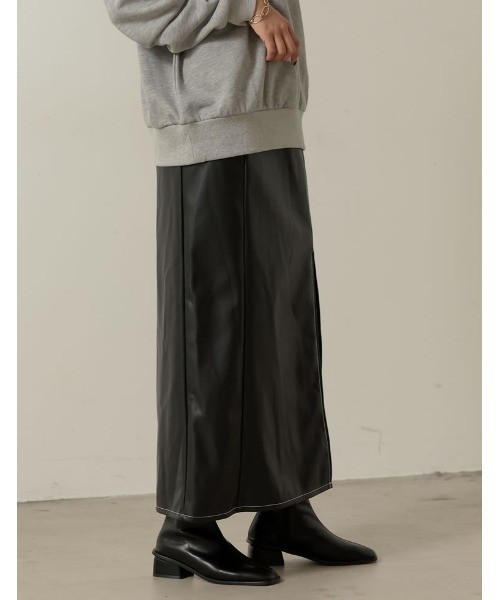 「Re:EDIT」 スカート MEDIUM ブラック レディース_画像3