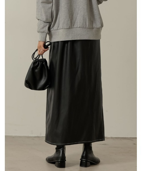 「Re:EDIT」 スカート MEDIUM ブラック レディース_画像4