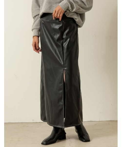 「Re:EDIT」 スカート MEDIUM ブラック レディース_画像6