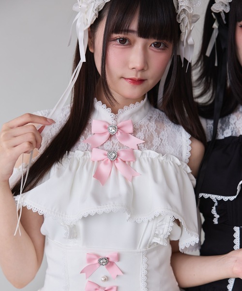 DearMyLove ブラウス シャツ 夏 半袖 ラッフルオフショルブラウス