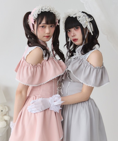 DearMyLove ブラウス シャツ 夏 半袖 ラッフルオフショルブラウス