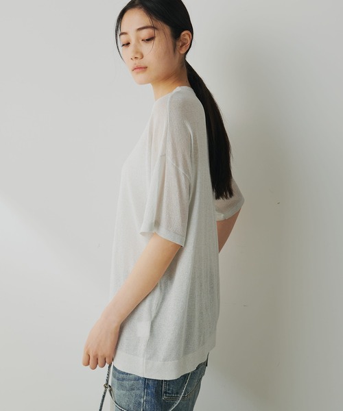 【2025年最新】大人気ブランドの人気アイテム  Gazette Whim ニット レディース ラメニットTEE セーター トップス