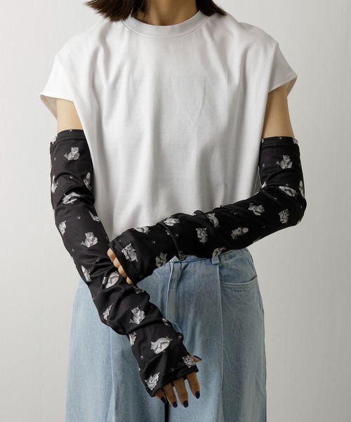 emesuelee アームカバー UVカット モフサンド サメにゃん アームカバー