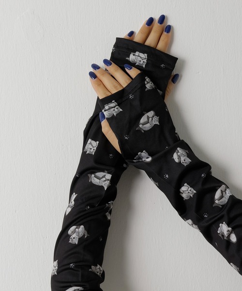 emesuelee アームカバー UVカット モフサンド サメにゃん アームカバー