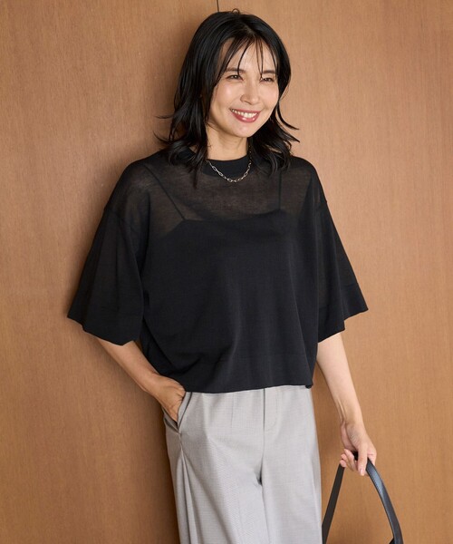UNFILO ニット セーター 「接触冷感/洗える」フロスティコットン