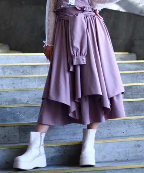 axes femme ガシャドクロ柄巻きスカート ガシャドクロ柄羽織【期間限定
