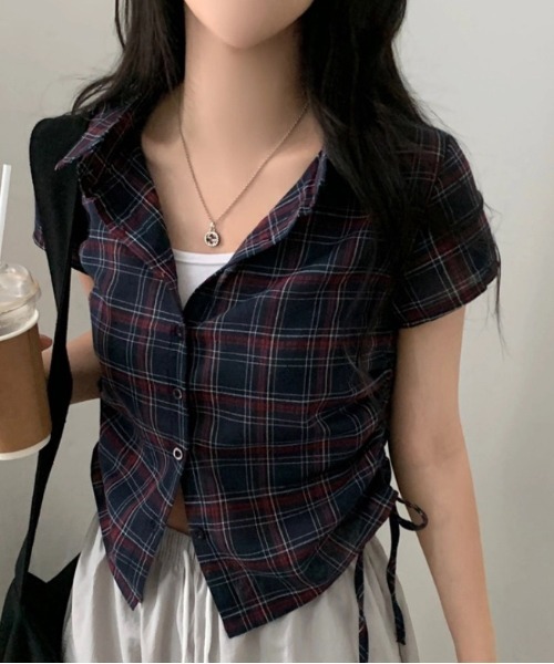 tシャツ ウォッシュ加工 ミニ丈Y2KロゴTシャツ ブラック レディース ホルダーネッククロップド丈半袖Tシャツ レディース Y2K[品番