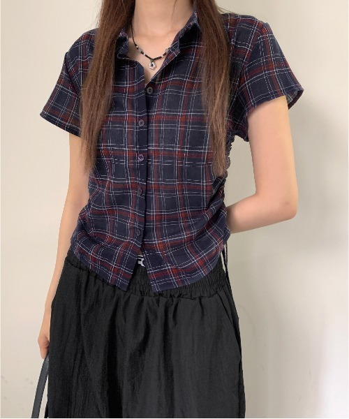 人気！ Y2K ショートトップス ブラ Tシャツ ２点セット セール】【jiasecond.】デニムバタフライパッチショートTシャツ