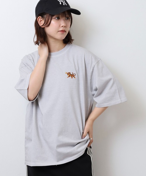 ATELANE tシャツ 古着風 ピグメント加工 ヴィンテージ ワン