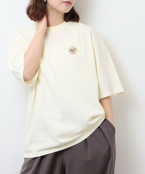 ATELANE tシャツ 古着風 ピグメント加工 ヴィンテージ ワン