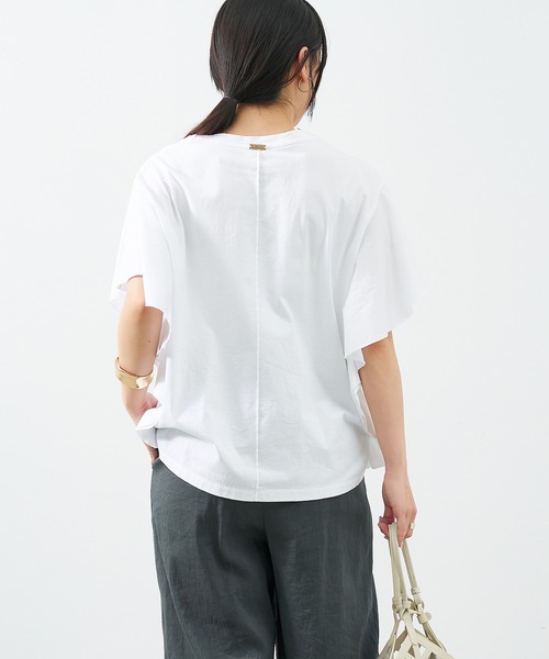 MICA&DEAL tシャツ VEGANATHLETIC”ロゴフリルスリーブT-shirt