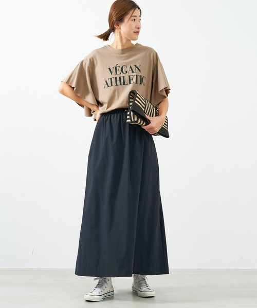 MICA&DEAL tシャツ VEGANATHLETIC”ロゴフリルスリーブT-shirt