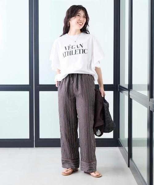 MICA＆DEAL/マイカ＆ディール】VEGAN ATHLETIC ロゴフリル