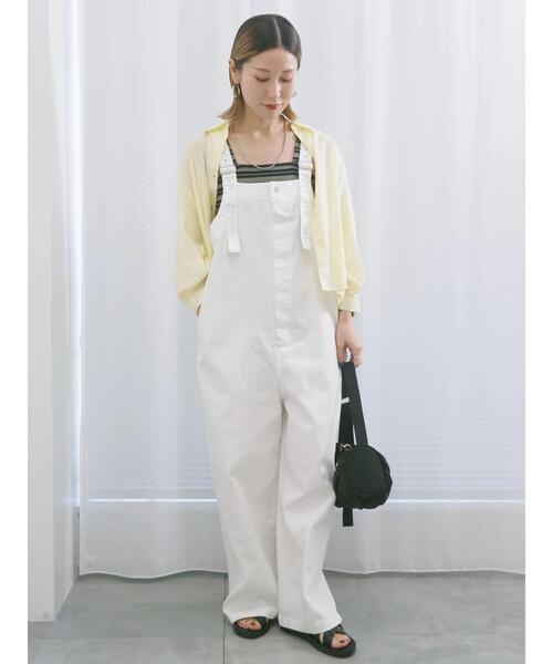 Samansa Mos2 blue パンツ デニムオーバーオール レディース