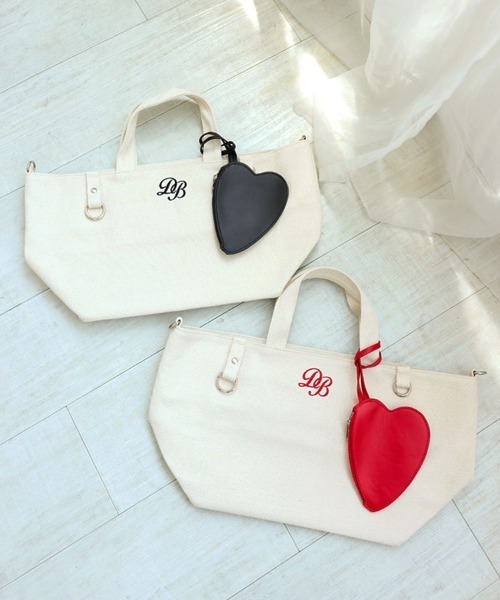 hichan × Donoban ホワイトトートバッグ ペアレンツプティトート[C]
