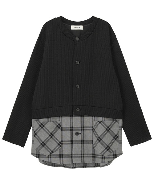 「ZUCCa」 カーディガン M size ブラック レディース